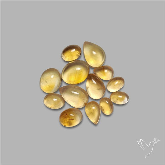 Natural Bicolor Citrine Cabochons Lot