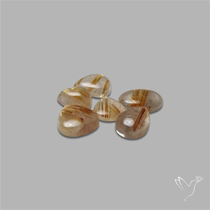 Golden Rutilated Quartz Cabochons Lot