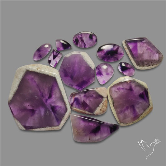 Trapiche Amethyst Slices Lot