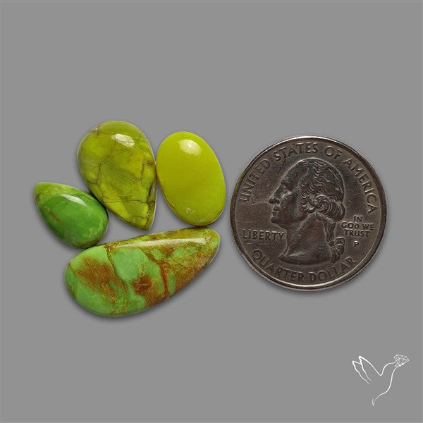 Gaspeite Cabochons Lot