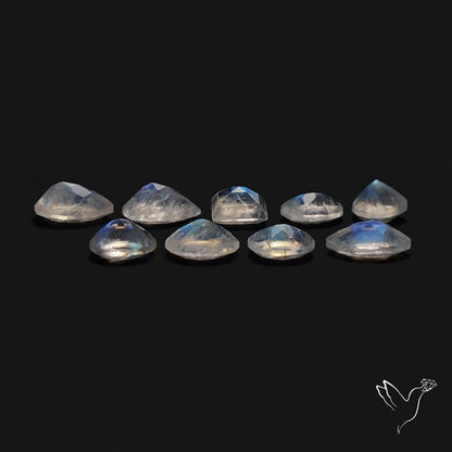 Faceted Rainbow Moonstones Lot