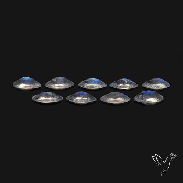 Faceted Rainbow Moonstones Lot
