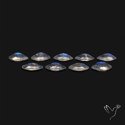 Faceted Rainbow Moonstones Lot