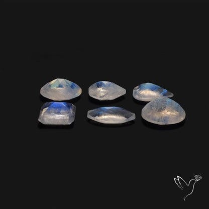 Faceted Rainbow Moonstones Lot