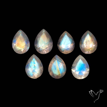 Faceted Rainbow Moonstones Lot