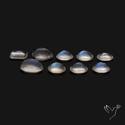 African Blue Moonstone Faceted Lot