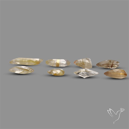 Faceted Golden Rutilated Quartz Set