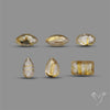 Faceted Golden Rutilated Quartz Set