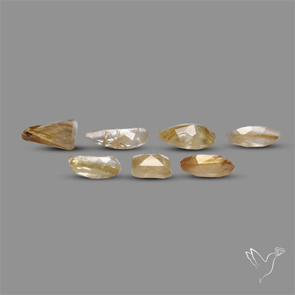 Faceted Golden Rutilated Quartz Set