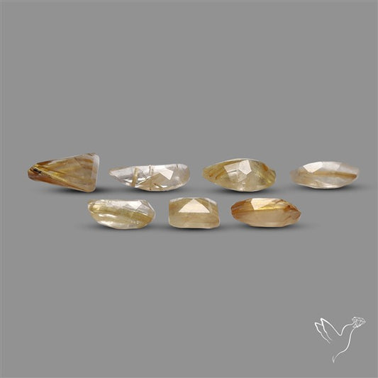 Faceted Golden Rutilated Quartz Set