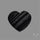 Raw Face Black Tourmaline Heart