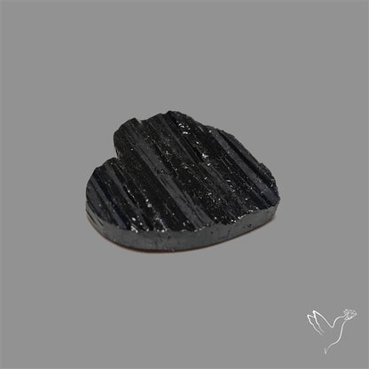 Raw Face Black Tourmaline Heart