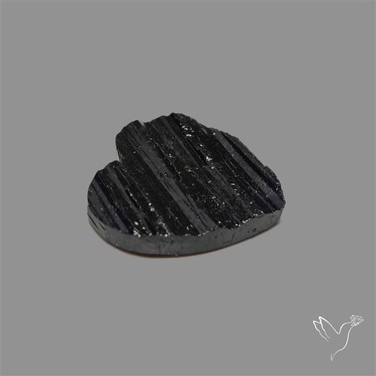 Raw Face Black Tourmaline Heart
