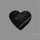 Raw Face Black Tourmaline Heart