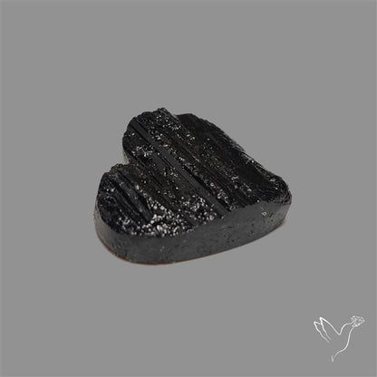 Raw Face Black Tourmaline Heart