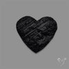 Raw Face Black Tourmaline Heart