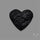 Raw Face Black Tourmaline Heart