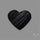 Raw Face Black Tourmaline Heart