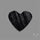 Raw Face Black Tourmaline Heart