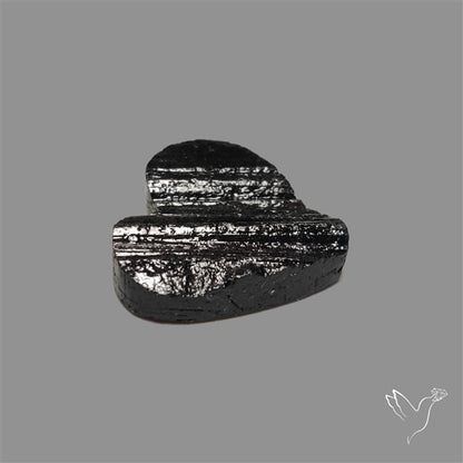 Raw Face Black Tourmaline Heart