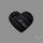Raw Face Black Tourmaline Heart
