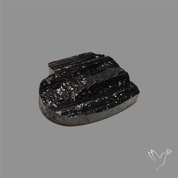 Raw Face Black Tourmaline Heart