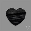 Raw Face Black Tourmaline Heart