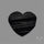 Raw Face Black Tourmaline Heart