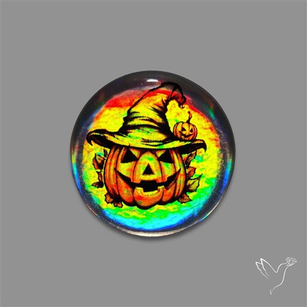 Halloween Picture Inlay Doublet Cabochon