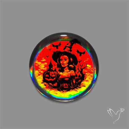 Halloween Picture Inlay Doublet Cabochon