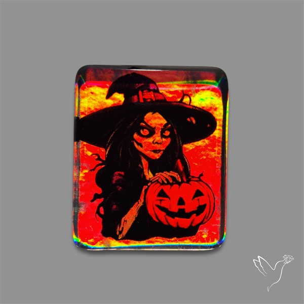 Halloween Picture Inlay Doublet Cabochon