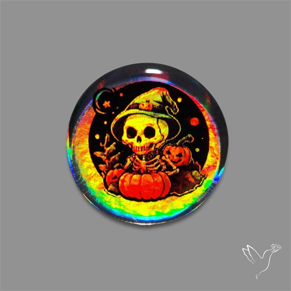 Halloween Picture Inlay Doublet Cabochon