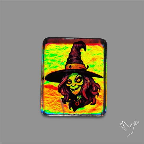 Halloween Picture Inlay Doublet Cabochon