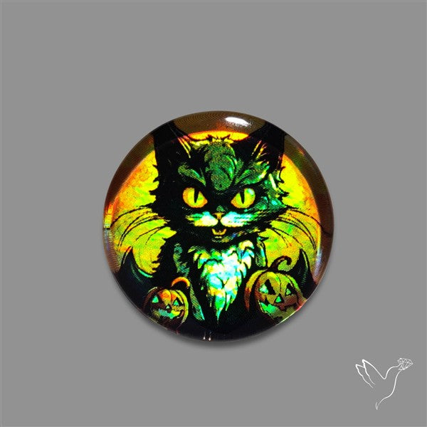 Halloween Picture Inlay Doublet Cabochon
