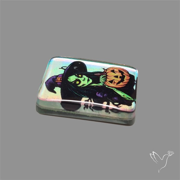 Halloween Picture Inlay Doublet Cabochon