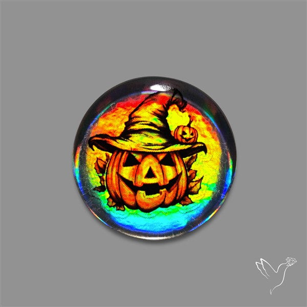 Halloween Picture Inlay Doublet Cabochon