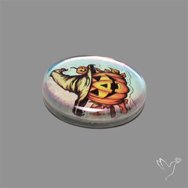 Halloween Picture Inlay Doublet Cabochon