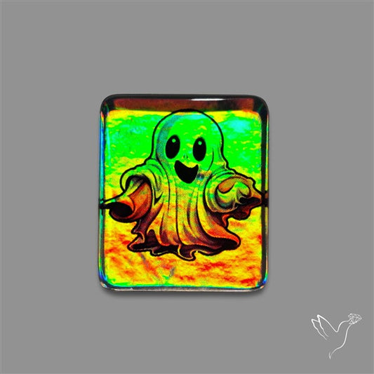 Halloween Picture Inlay Doublet Cabochon