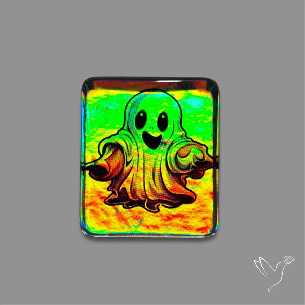 Halloween Picture Inlay Doublet Cabochon