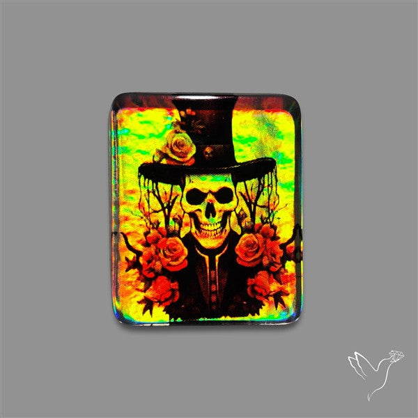 Halloween Picture Inlay Doublet Cabochon