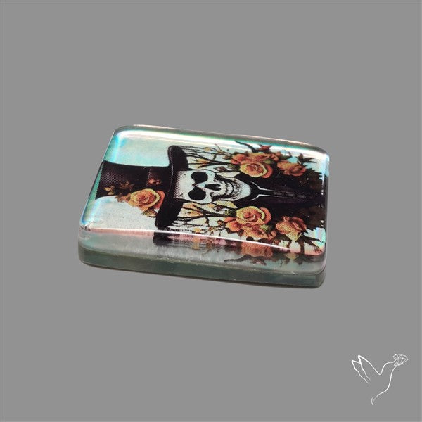Halloween Picture Inlay Doublet Cabochon