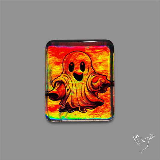 Halloween Picture Inlay Doublet Cabochon
