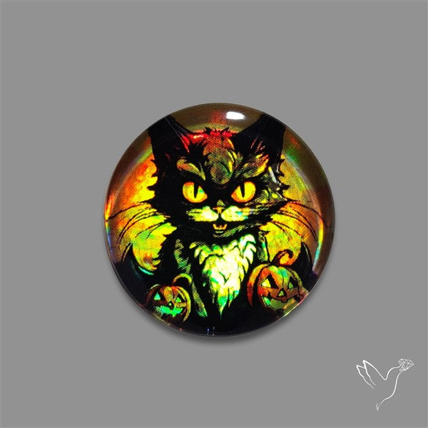 Halloween Picture Inlay Doublet Cabochon
