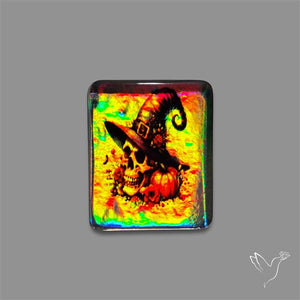 Halloween Picture Inlay Doublet Cabochon