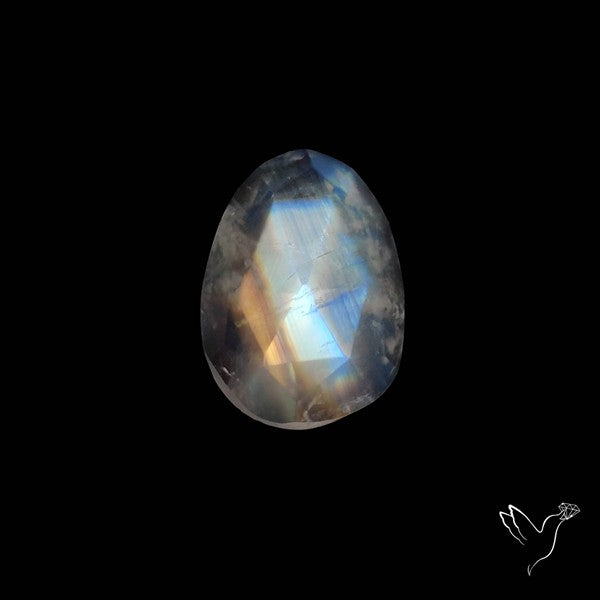 Rose Cut Rainbow Moonstone