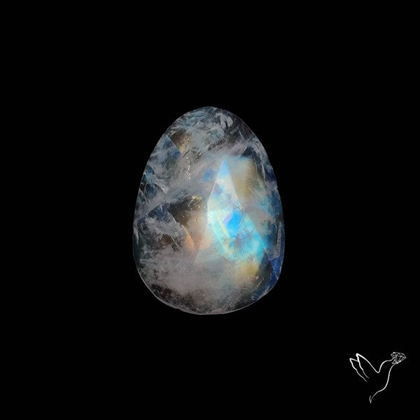 Rose Cut Rainbow Moonstone