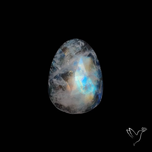 Rose Cut Rainbow Moonstone
