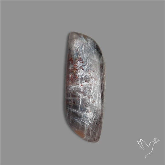 Black Moonstone With Sunstone Inclusions Cabochon