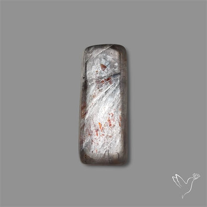Black Moonstone With Sunstone Inclusions Cabochon