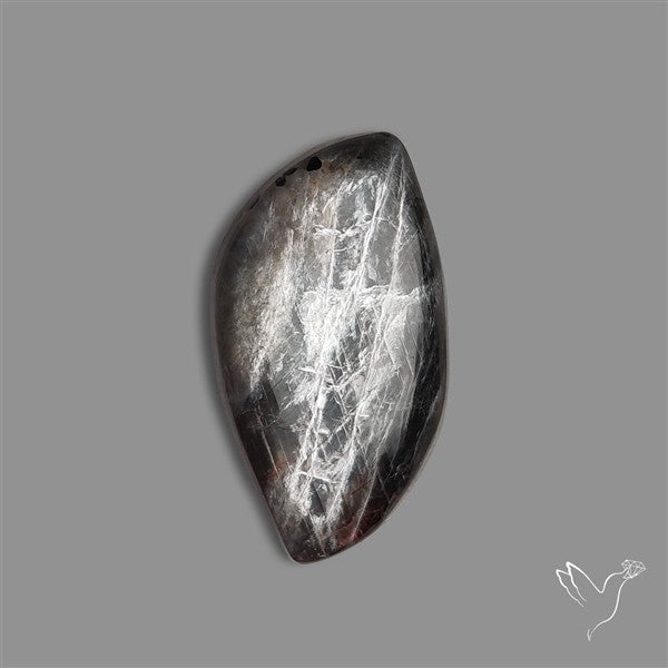 Black Moonstone With Sunstone Inclusions Cabochon